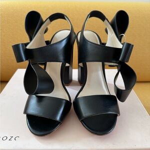 Delpozo Leather Bow Heel